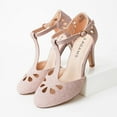 thumbnail image 6 of J. Adams Pepper Mary Janes -Adorable Vintage Cutout Low Nude Kitten Heel Retro Strap Pumps for Women, 6 of 6