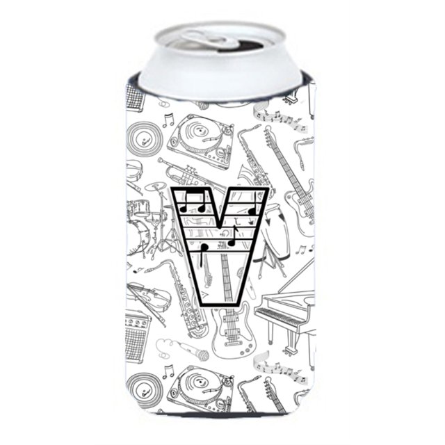Letter V Musical Note Letters Tall Boy Beverage Insulator Hugger Cj2007-Vtbc