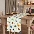 thumbnail image 2 of Table Runners 70 Inches Long Dress Scarves, Spring Butterfly Dragonfly Farmhouse Coffee/Dining/Kitchen Table Decor, Holiday Table Runner, Beige Botanical Floral Rustic 13x70 Inch, 2 of 9