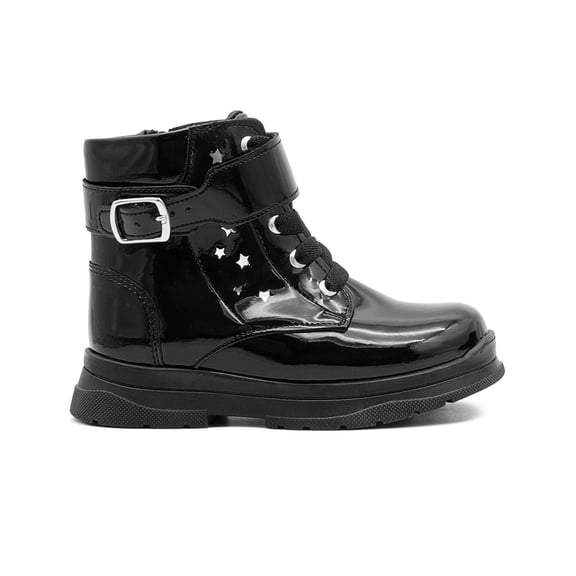 Bota Karsten Para Niña Contactel Estrellas Charol Negro negro 20