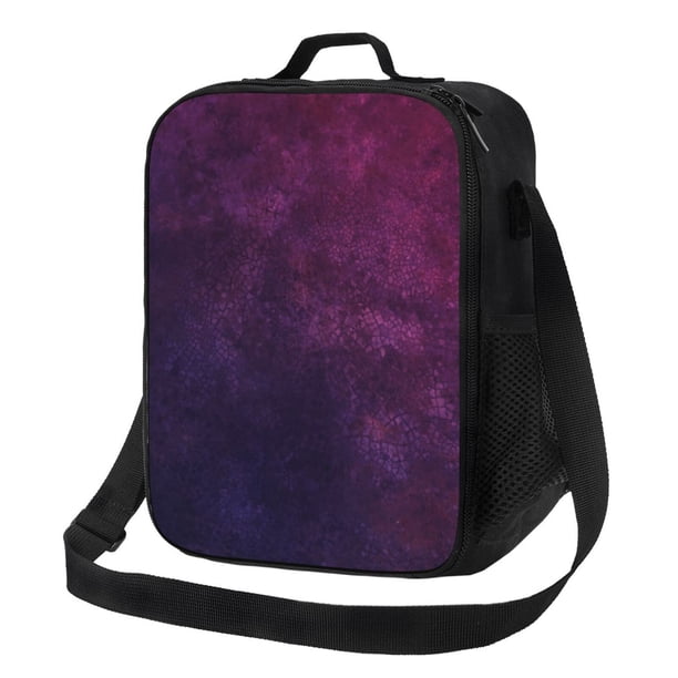Disketp Black Dark Blue Purple Bolsa Térmica Estampada para Almuerzo, Lonchera para Hombres y Mujeres Adultos