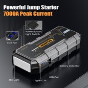 HOMPOW 7000A Jump Starter, 26000mAh Portable Car Battery Jump Starter for 10L Gas Engines & up to 12L Diesel, Battery Booster Power Pack, 12V Jump Box with LED Light, USB Quick Charge 3.0