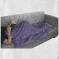 thumbnail image 6 of Galaxy Soft Flannel Fleece Blanket, Cosmic Doodle Drawing Style Pattern with Stars and Dots Universe Outer Space, Cozy Plush for Indoor and Outdoor Use, 50" x 60", Lavender and White, by Ambesonne, 6 of 6