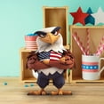 thumbnail image 6 of karymi Patriotic 4th of July Wooden Figurine Decoration, Laser Cut 2D American Flag Design Desktop Ornament for Home Office Shelf Display, Collectible Craft Holiday Gifts, 6 of 6
