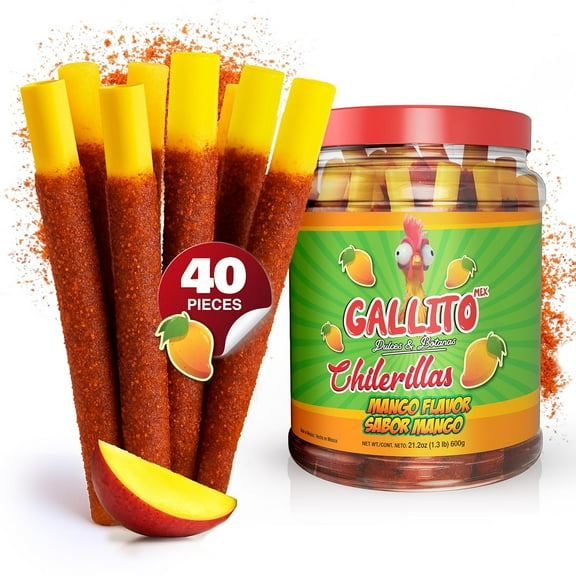 GallitoMex Chilerillas sabor Mango 40pz (1vitro)