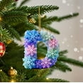 thumbnail image 3 of Fwttom 26 Letters Christmas Ornaments - Colorful Snowflakes 2D Flat Christmas Tree Decorations, Acrylic DIY Handcrafted Accessories, Holiday Decor for Xmas Tree Wreath Garland, 3 of 6
