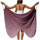 thumbnail image 3 of TaTaai Ladies Butterfly Solid Beach Cover Up Wrap Skirt with Tie Waist Sheer Lightweight Long Dress Chiffon Sarong for Swimwear Vacation Resort All Season Wear Gift, 3 of 9