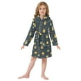 thumbnail image 6 of FORMRS Niños Bathrobe Unisex Hooded Robe Soft Plush Pajamas Sleepwear, Size 2-3T, Orange Fireflies Pattern, 6 of 7