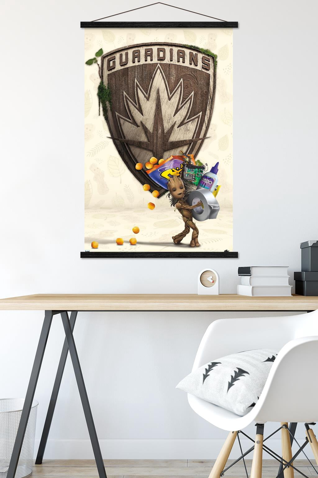 Marvel I Am Groot - Up to Something Wall Poster with Magnetic Frame, 22.375" x 34"