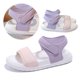thumbnail image 5 of Sandalias Infantiles Verano Sin Deslizamiento TOES ABIERTOS PLANTAS (32) Púrpura, 5 of 8