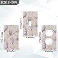 thumbnail image 7 of Yayeee Toggle Light Switch Wall Plate 1-Gang 4.5"x2.7" Home Decorative Outlet Cover, Purple Watercolor Seashells, 7 of 7