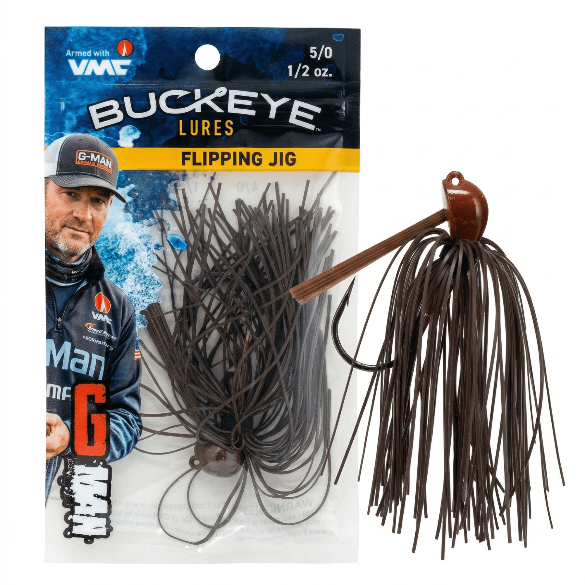 Buckeye Lures 1/2 oz brown, G-Man flipping jig
