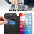 thumbnail image 4 of TECH CIRCLE for iPhone 16 Plus Flip Wallet Case 6.7" 2024, Magnetic Clear Back, Compatible with MagSafe, 3 Card Slots, RFID Blocking, Camera Lens Protector, PU Leather Protective Cover, Black, 4 of 8