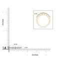 thumbnail image 4 of ANGARA Natural 7 Stone Diamond Half Eternity Anniversary Ring in 14K Yellow Gold for Women (Size-3.8mm| Color-K| Clarity-I3) | Anniversary, Jewelry Gift for Women | Natural Diamond Ring, 4 of 9