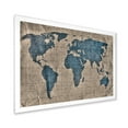 thumbnail image 2 of Designart 'Ancient World Map I' Rustic Framed Art Print, 2 of 4
