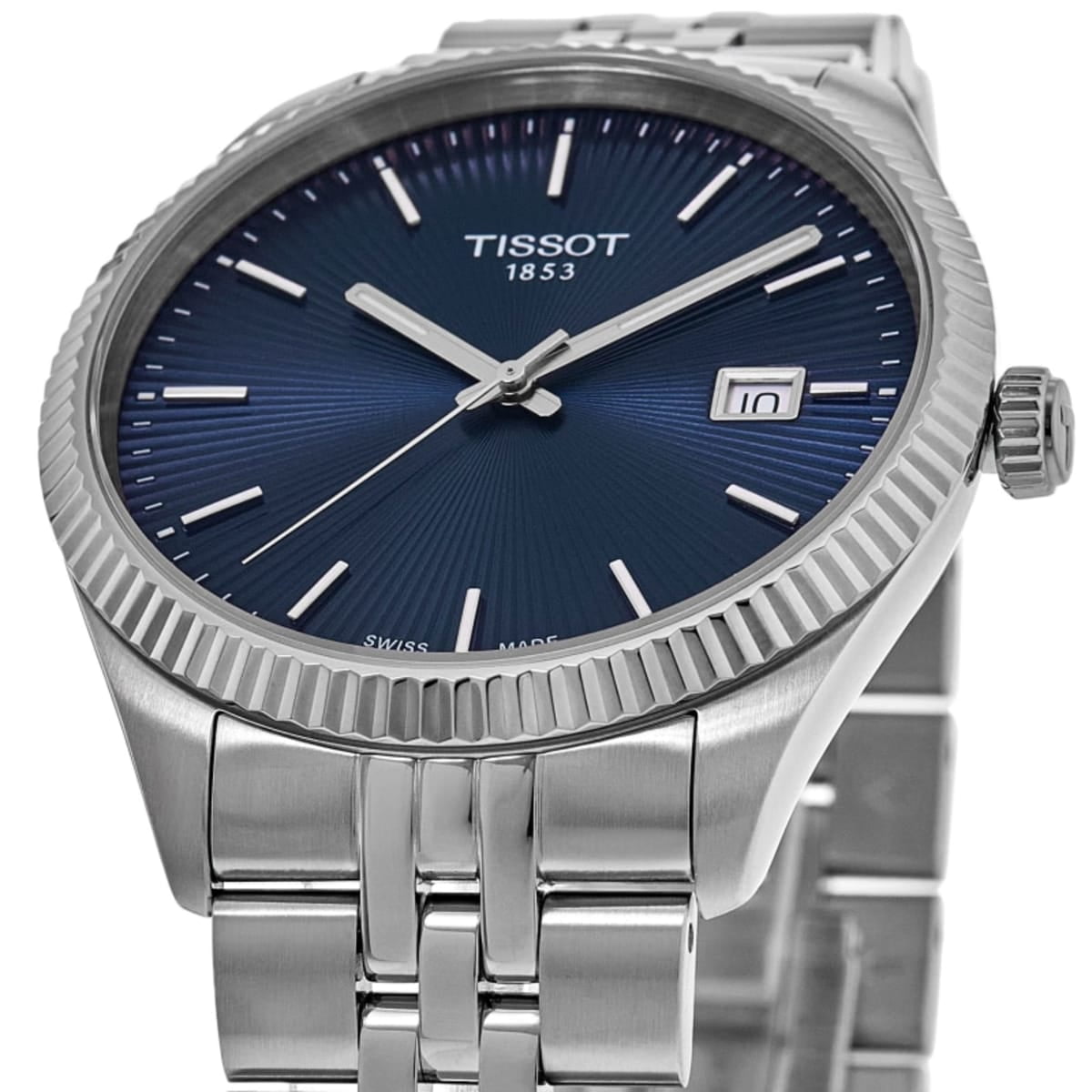 NWT Tissot Ballade Quartz Blue Dial Watch Tissot Ballade blue 40 mm - YouTube main image 2