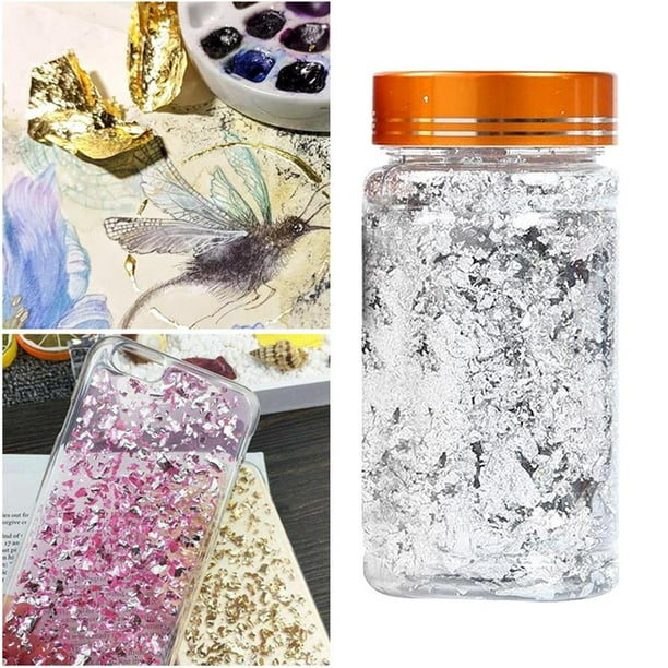 de Resina Dorada con , de Lámina Metálica Dorada de Imitación para , Manualidades, Uñas, Bricolaje, Decoración 3g Yinane Copos de resina dorada