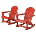 thumbnail image 3 of Afuera Living Traditional Plastic Outdoor Rocking Chair in Red (Set of 2) in Red, 3 of 6