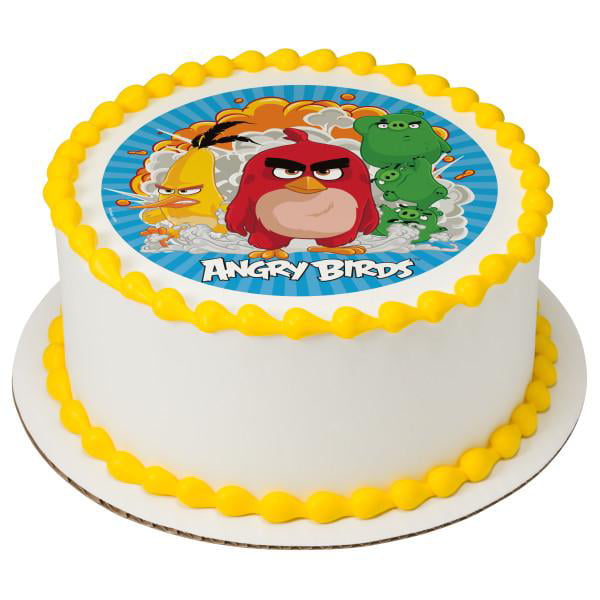 Decor Edible Cake Topper OR Cupcake Topper The Angry Birds Movie 