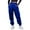 Blue, variant on Women's High Waisted Loose Sportswear Pants with Pockets - Jogging Pants for Everyday Use and Winter Comfort,Black,L
