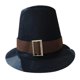 thumbnail image 3 of Sombrero de fieltro para cosplay, accesorio fotográfico, sombrero de mago para fiestas temáticas de carnaval y cosplay. correa marrón, 3 of 7