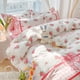 thumbnail image 5 of Juego de cama de algodón lavado kawaii para niñas, funda de edredón con estampado lindo, sábanas planas para cama individual, matrimonial y queen y fundas de almohada, 5 of 6