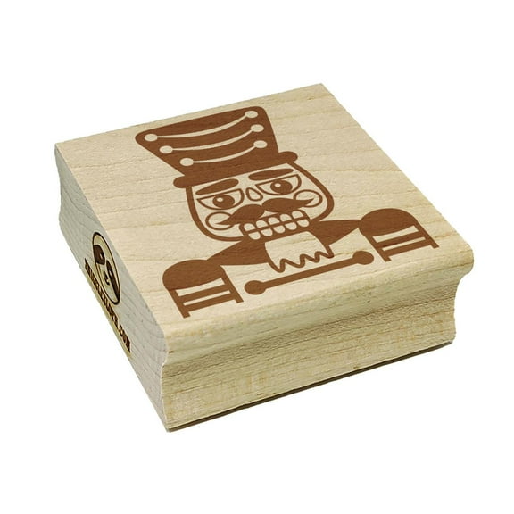 Nutcracker Christmas Square Rubber Stamp Stamping Scrapbooking Crafting - Small 1.25in