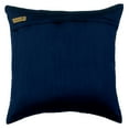 thumbnail image 4 of Decorative Navy Blue 26"x26" (65x65 cm) Euro Size Shams, Silk Beaded & Embroidered Euro Shams For Sofa, Geometric Pattern Modern Style - Navy Celeste, 4 of 4