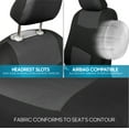 thumbnail image 4 of BDK PolyPro Car Seat Covers Front Set in Charcoal on Black  2 Front Seat Covers for Cars, Easy to Install Car Seat Cover Set, Car Accessories for Auto Trucks Van SUV, 4 of 7