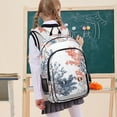 thumbnail image 7 of FORMRS Unisex School Backpack 17" Student Travel Bag with Laptop Compartment, White Sea Plants, 7 of 7