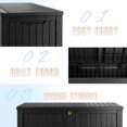thumbnail image 5 of Decksplore Casual 180 Gallon Lockable Resin Deck Box, Waterproof & Outdoor Storage Box for Outdoor Cushion Storage and Outdoor Delivery Storage, Stylish Outdoor Bench,black, 5 of 9