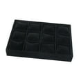 thumbnail image 2 of Segolike Velvet Jewelry Watch Tray 12 Grid Pillows Jewelry Organizer Multifunctional Stylish Display Holder Anti Scratch for Drawers Black, 2 of 8