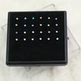 thumbnail image 2 of SHISUYAN 24pcs Crystal Rhinestone Surgical Steel Nose Ring Bone Stud Piercing Jewelry (Mixed Colors), 2 of 8