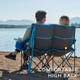 thumbnail image 2 of PORTAL Camping Loveseat Chair for 2 Person, Folding Double Outdoor Chair High Back for Adults, Supports 500 lbs, 2 of 7