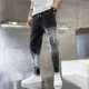 thumbnail image 5 of Pantalones vaqueros para hombre, de color degradado, estilo harén, con estampado gráfico, estilo vaquero, estilo recortado, tendencia de verano 2024, ropa de otoño de alta calidad, tallas XS, 5 of 5