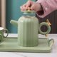 thumbnail image 3 of Juego de ocho piezas de tazas de cerámica for sala de estar, tetera de lujo ligera for el hogar, juego de té, taza de té, regalo exquisito for cualquier ocasión, 3 of 6