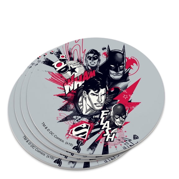 Justice League Character Heads Novelty Coaster Set
