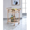 thumbnail image 1 of Carrito de Servicio Casafoyer Lakelyn con Vidrio Transparente y Acabado en Oro Rosa, 1 of 1