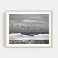 thumbnail image 2 of Wings Over the Waves 02 - Ocean City Maryland Photography Black and White Seascape Waves Bird Ocean Coast Minimalist Unframed Wall Art Print 22 x 28 inches, 2 of 4