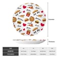 thumbnail image 2 of Cauagu Fast Food Print Bone China Decorative Plate, Wall Mount Plate Holiday Decor Decorative Ceramic Plates with Stand Elegant Household Plates Decorative-6in, 2 of 6