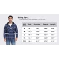 thumbnail image 5 of GIRUNS Men's Plaid Shirts Jacket Fleece Flannel Lined Long Sleeve Shirts Sherpa Button Down Coat With Hood Blue White L, 5 of 9