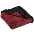 thumbnail image 2 of Eddie Bauer Kettle Falls Plaid Red Flannel Yarn Dye 60X50 Throw, 2 of 4