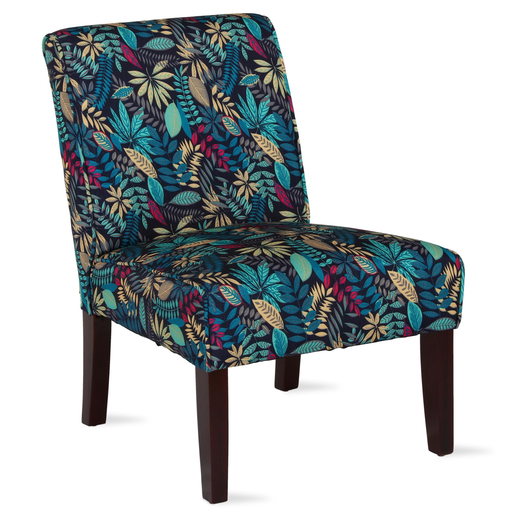 Dorel Living Teagan Armless Accent Chair Living Room Bedroom Leafs