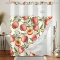 thumbnail image 3 of MIZHONA Summer Shower Curtain with Snap in Liner,Pink Peach No Hook Waterproof Bathroom Curtain,71"× 83", 3 of 6