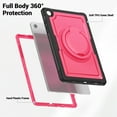 thumbnail image 2 of for Samsung Galaxy Tab A9+ 11.0" 2023 SM-X210/SM-X215/SM-X216B Case, Shockproof Rugged Protective Case with 360°/180° Rotating Handle Grip Stand & Adjustable Shoulder Strap & Pencil Holder - Rose, 2 of 9