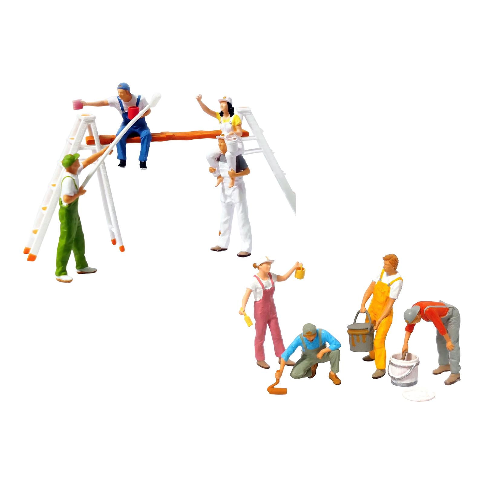 LeeQinersw Miniature Figures Model Characters Miniature Workers Painters Hand-Painted Resin 1 87