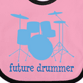 thumbnail image 4 of Inktastic Future Drummer Music Boys Baby Bib, 4 of 4