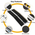 thumbnail image 3 of Telyswee 2-10 FT Portable Wheelchair Ramp, Wheel Chair Ramps for Homes with Transit Plate, Aluminum Wheelchair Ramp with Non-Skid Surface and Reflective Strips, Weight Capacity Up to 600 Lbs, 3 of 6