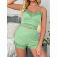 thumbnail image 4 of LYXSSBYX Pajamas for Women Set Women 2 Piece Outfit Set Sleeveless Top and Short Pants Nightshirt, 4 of 4