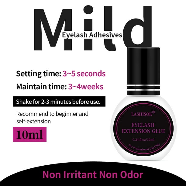 Pegamento para extensión de pestañas, adhesivo de larga duración y secado rápido, sin olor, de visón( Non Odor 10ml